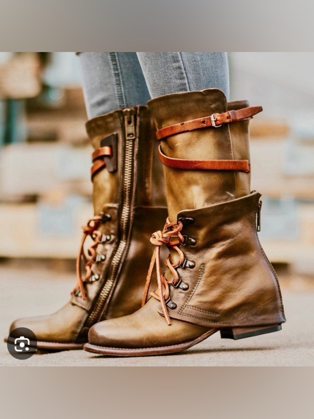 Freebird Ravi distressed brown Leather boots women’s size 9
